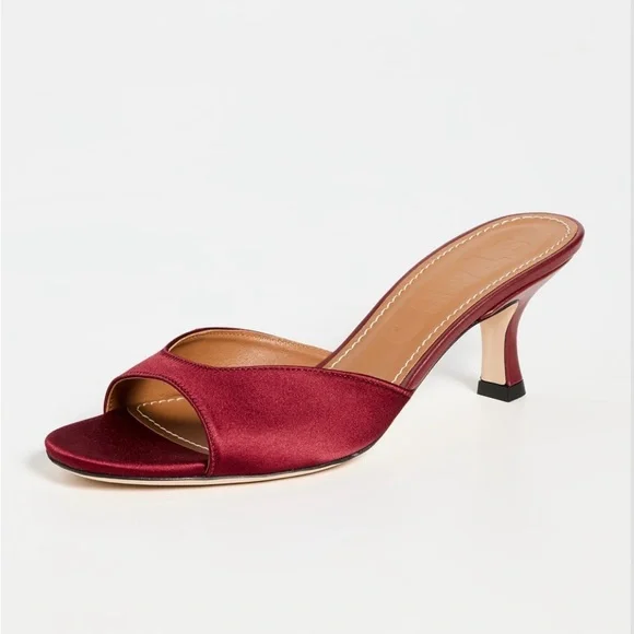 NWT STAUD Brigitte Satin Mules - Picture 1 of 7